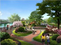 濱河景觀帶效果圖