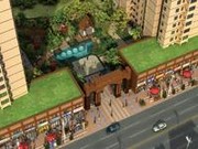 中心庭院景觀鳥(niǎo)瞰圖