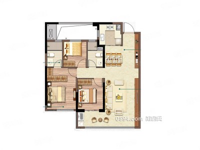 建發(fā)龍湖書香府 3室2廳2衛(wèi)  南北通透 看房方便-莆田二手房