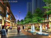 N特色商業(yè)街夜景透視圖