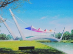 綬溪公園規(guī)劃臥虹橋效果圖