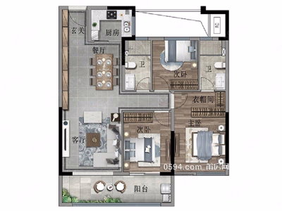 玖璽正榮府3期 3室2廳2衛(wèi)-莆田二手房