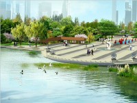 木蘭溪面向主題廣場效果圖