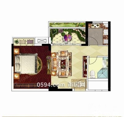 飛旋塘寧灣一期 1房1廳1衛(wèi) 賣7349-莆田二手房