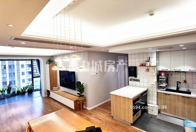 40W豪裝原木風(fēng)。正榮府中樓層拎包入住，木蘭溪畔玉湖中山-莆田二手房