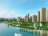 幸福城沿木蘭溪岸效果圖