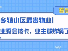  着急！乡镇小区最贵物业，业委会被卡，业主群炸锅了...