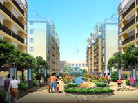 一期棟間景觀效果圖