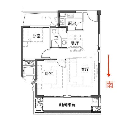 壺山學(xué)苑電梯高層2房 莆田新一中對面 毛坯房-莆田二手房