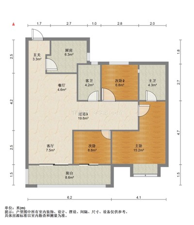 聯(lián)發(fā)君悅首府 毛坯 總價128萬 面積101㎡ 3室2廳2衛(wèi)-莆田二手房