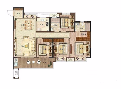 8600元/平 建發(fā)磐龍府 毛坯130㎡ 四房 南北東 頭排無遮擋-莆田二手房